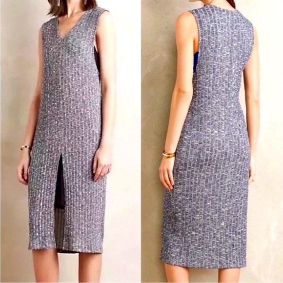 Anthropologie Dolan Left Coast Layered Luna Midi Dress size XS Gray - Picture 1 of 8
